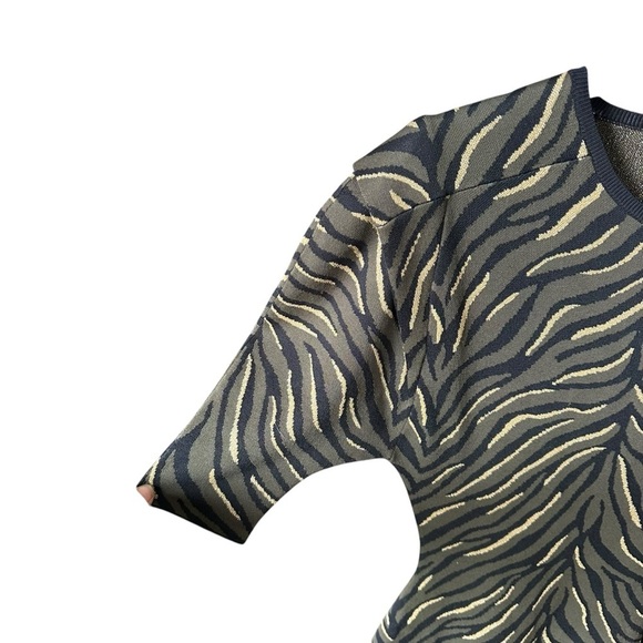 Sass & Bide Midi Dress Movement of Sound: animal print, button slot NWOT XS - Picture 5 of 10